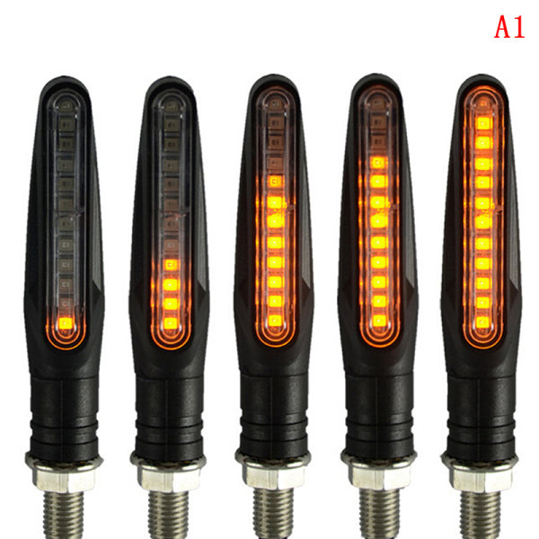 2 stk. universelle flydende motorcykel LED-blinklys i gul 2 stk.