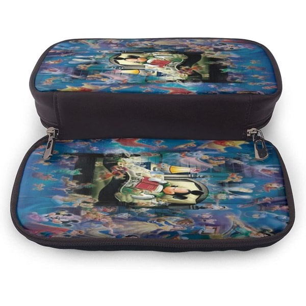 Disney Mickey's Dream Fantasy Case, pennalhus, Etui med stor kapacitet med håndtag, lærredstaske Brevpapirkasse til skoleelever Drenge Piger