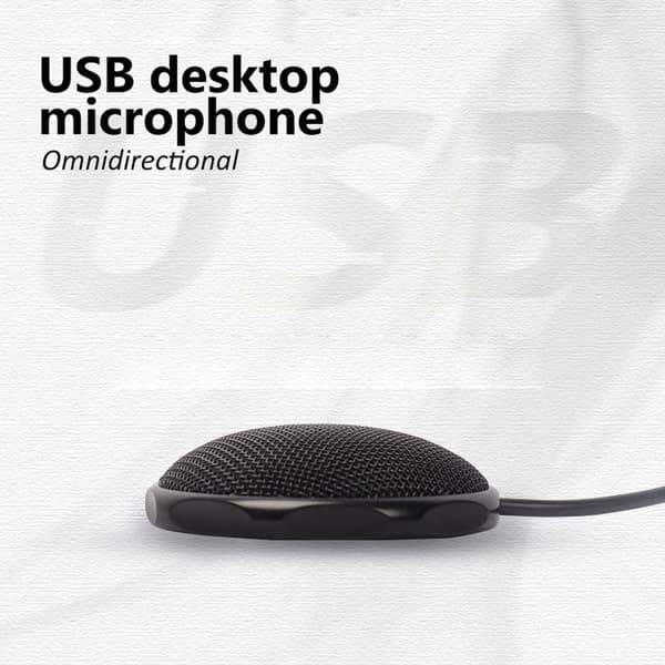 Konference USB-mikrofon Omnidirektionel pickup Klar lyd Mini USB PC-mikrofon til møde Spil Online-klasse
