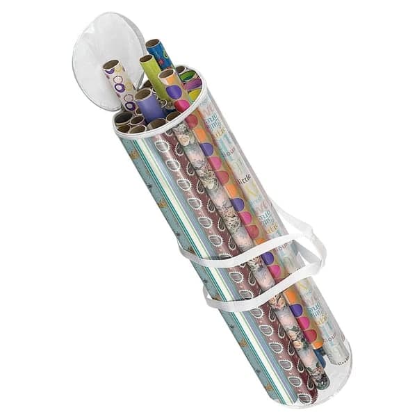 Gift Wrap Storage Bag Christmas Birthday Black
