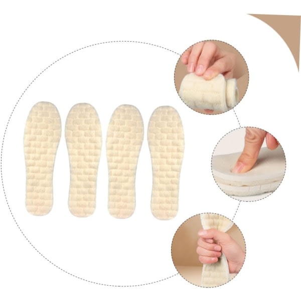2 par Latex Ull Innersula Plantar Fasciitis Inläggssulor Sneaker