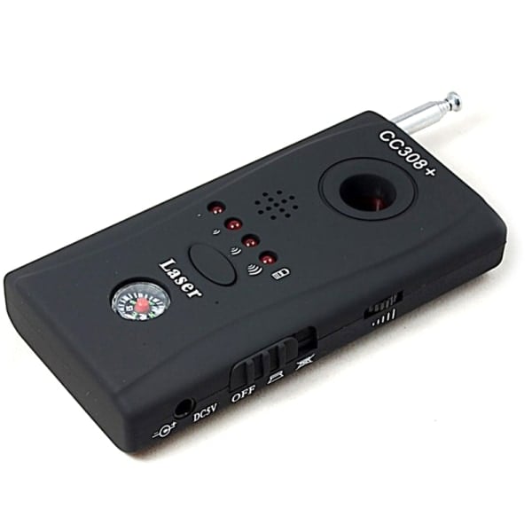 Kamera dold sökare Anti-spion Bug Detector CC308 Mini Trådlös Svart onesize