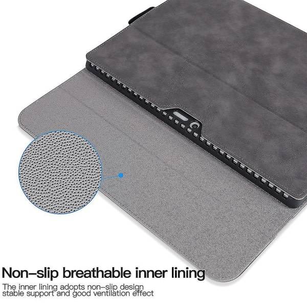 For Microsoft Surface Go / Go 3 / Go 2 10,5 tommer Pu-læder etui til tabletter Stativ Beskyttende cover Grå