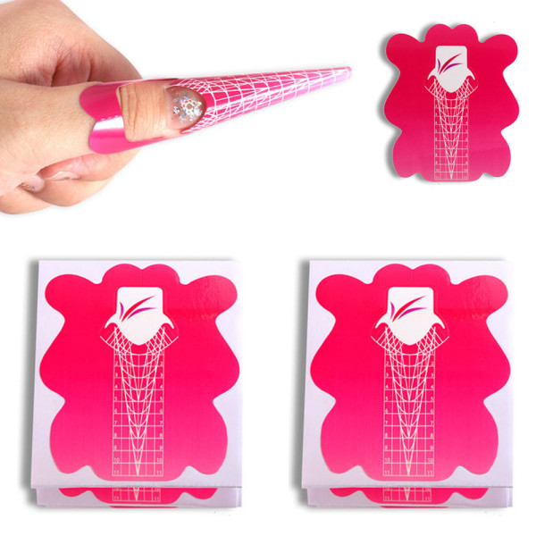 2 stk. Negleforlængelsespapirholder - Blomsterformet papirholder 100 stk. pr. pakke