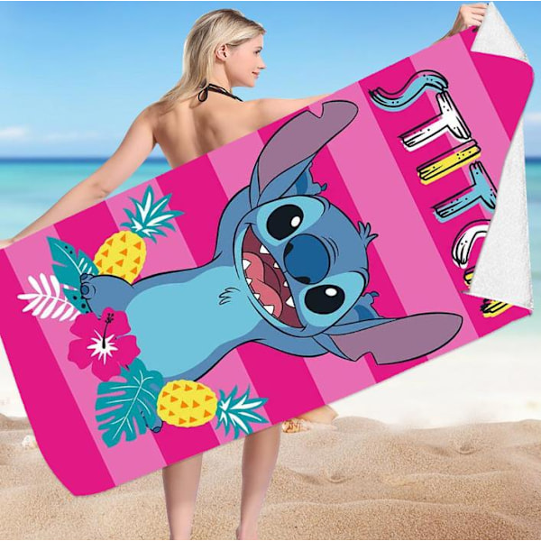 Lilo ja Stitch pyyhe rantapyyhe paksu mikrokuitu 70*150cm lahja lapsi aikuinen C C 70*150cm