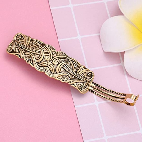 Vintage Celtic hårspänne spänne spänne klämma medeltida viking hårtillbehör för kvinnor flickor