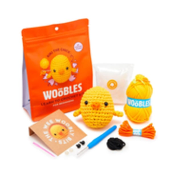 Woobles Virkkauksen Aloituspakkaus Simple Pea -langalla, kuten Shark Tank Pingviinissä Nähty chicken