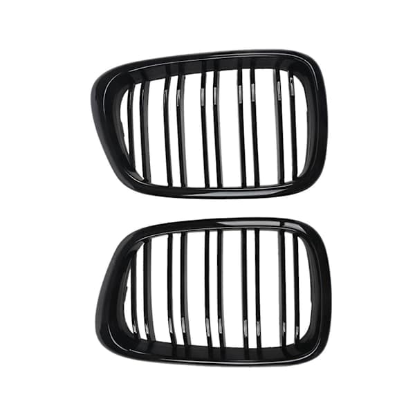 Blank sort frontgitter nyre grill dobbelt linjer til E39 5-serie 525 528 1995-2004 5113700583
