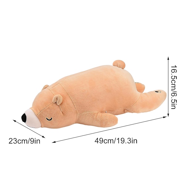 Pehmustettu jääkarhu lapsille, Kawaii-pehmolelu pentu täyte pienille lapsille söpö pehmeä DB Brown Brown 55cm
