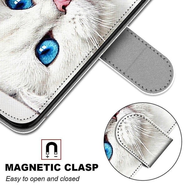 Yhteensopiva Iphone 12 White Cat case tyhjä