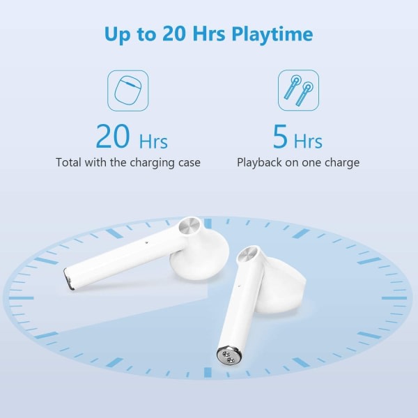 Trådlösa hörsnäckor, Bluetooth 5.0 hörsnäckor Touch Contro