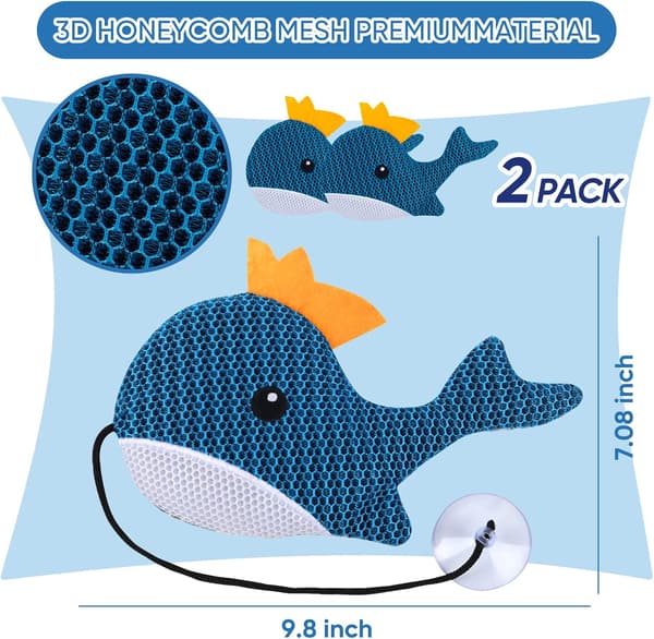 2-pak Spa Svamp Olieabsorberende - Hval - Til Jacuzzi & Swimmingpool