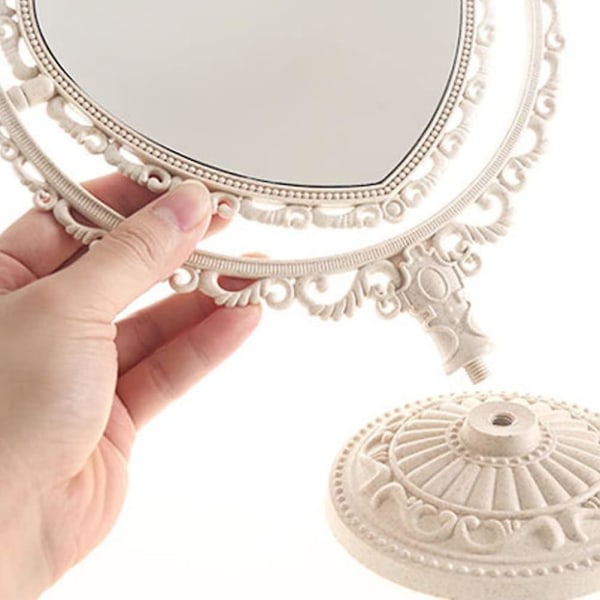7-tums hjerteformad spegel Sminkspegel for bordsskiva