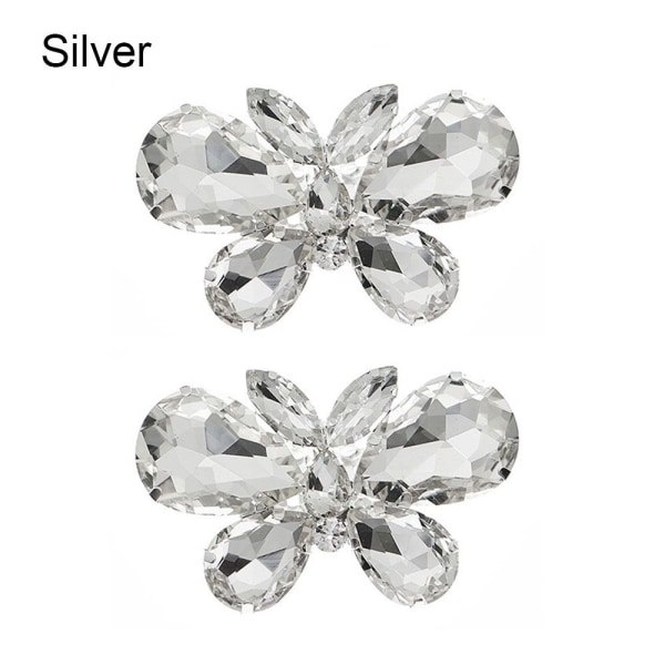 1 par bröllopssko dekorationer skoklämma charm spänne silver