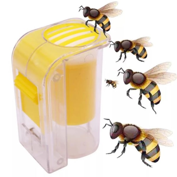 1 forpackning Plast Queen Marking Tool Enhandsmärkning flaska Bee Catcher, Bee Catcher Biodlingsverktøy Queen Bee Marking Flaska 2 i 1 CDQ