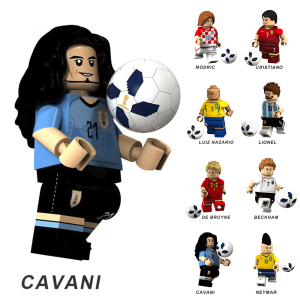 8st VM fotboll Byggstenar Figurer Leksak Barn Present