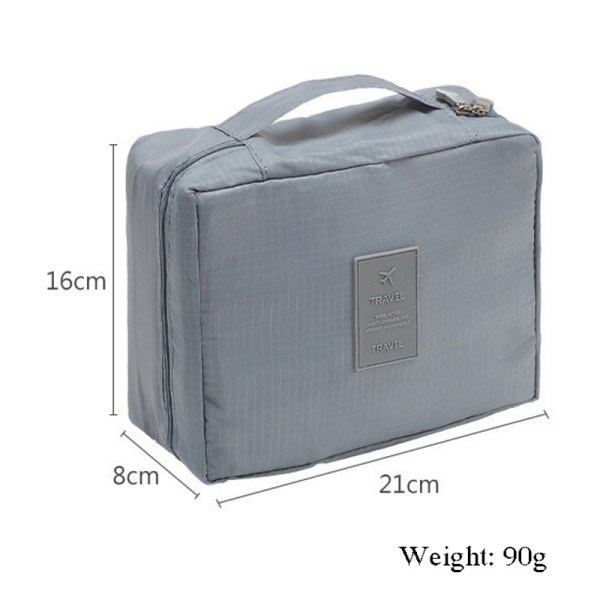 Bærbar multifunksjons resväska med stor kapasitet grå 16*8*21cm