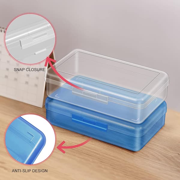2-pack pennfodral, plastpennfodral för barn, transparent pennfodral för_tfrf