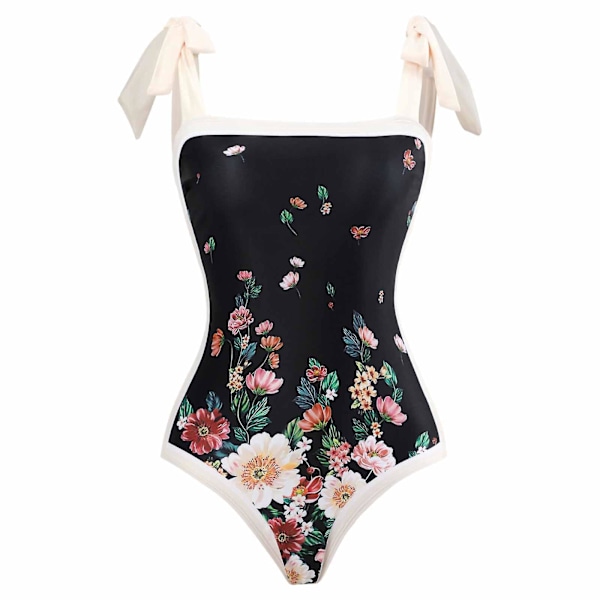 Damebadedrakt Strand Badedrakt dame Badedrakt i ett stykke Bikini Badedrakt med snøring Langt skjørt Chiffongsett Sett i to deler Rosa Pink S