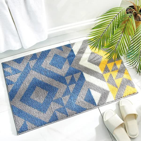 Bathroom, 40*60cm - Non-slip bathroom mat, soft microfiber shower mat, water absorbent, machine washable
