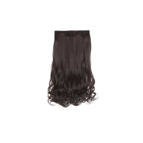 Clip-on Hårextensions - Krøllet & Glat Hår - 70 cm Sort Black one size