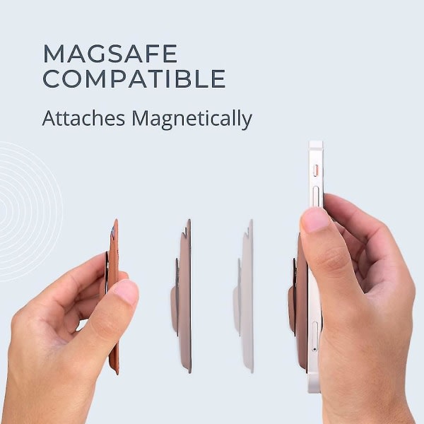 Magsafe kortplånbok kompatibel Iphone 12/13-serien med AirTag ficka Magnetisk plånbokskorthållare i läder Yellow