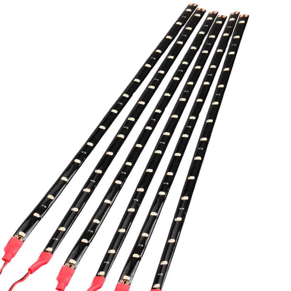6 ST Vanntett DC 12V Motor LED Strip Understelllys for bil Hvit White 6