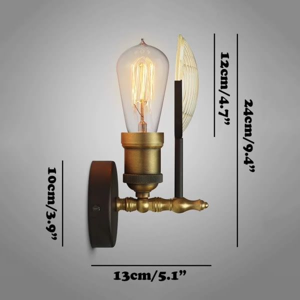 Retro Industri Stil Bil Vejlampe E27 Base Vejlampe - Perfekt