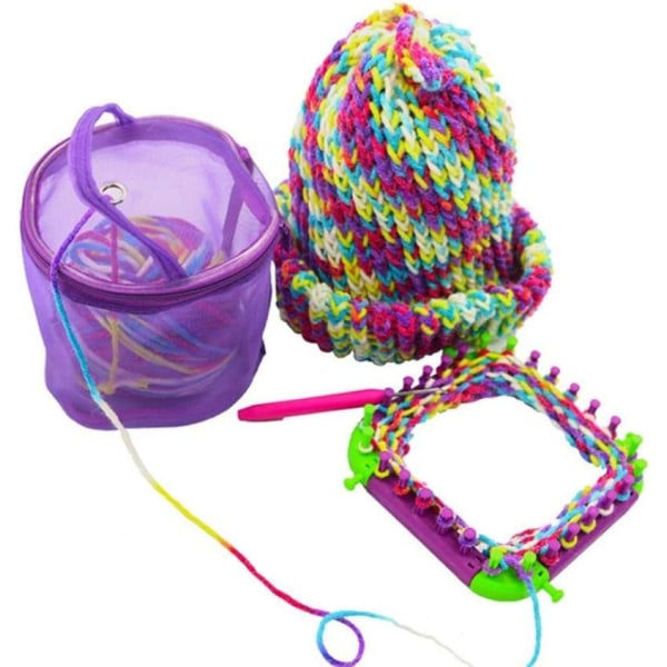Strikkegarn Opbevaring Taske og Opbevaringspose, Uldstrikkede Organizer Tote Taske Uld Opbevaring, Nylon, Lilla CDQ