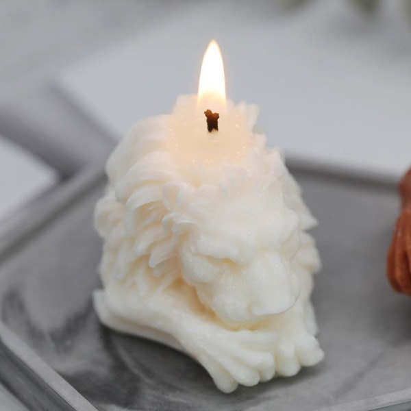Ljusformar Ljus Stearinljus DIY Gjutformar i Silikonform MJ1293D Lion