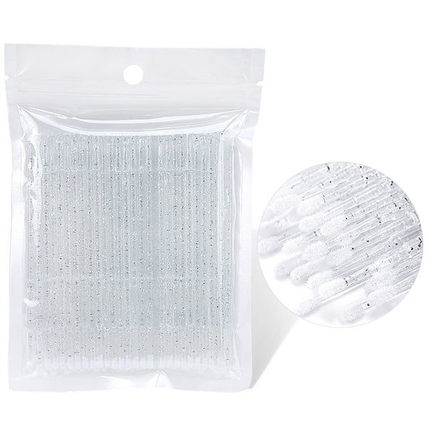 50 st Crystal Micro Borstar engångsborstar valkoinen 50 kpl
