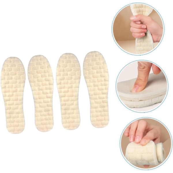 2 par Latex Ull Innersula Plantar Fasciitis Inläggssulor Sneaker