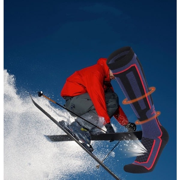 Långt fat för män bekväma skidstrumpor utomhussporter Light Grey One Size 40-45Yards zdq