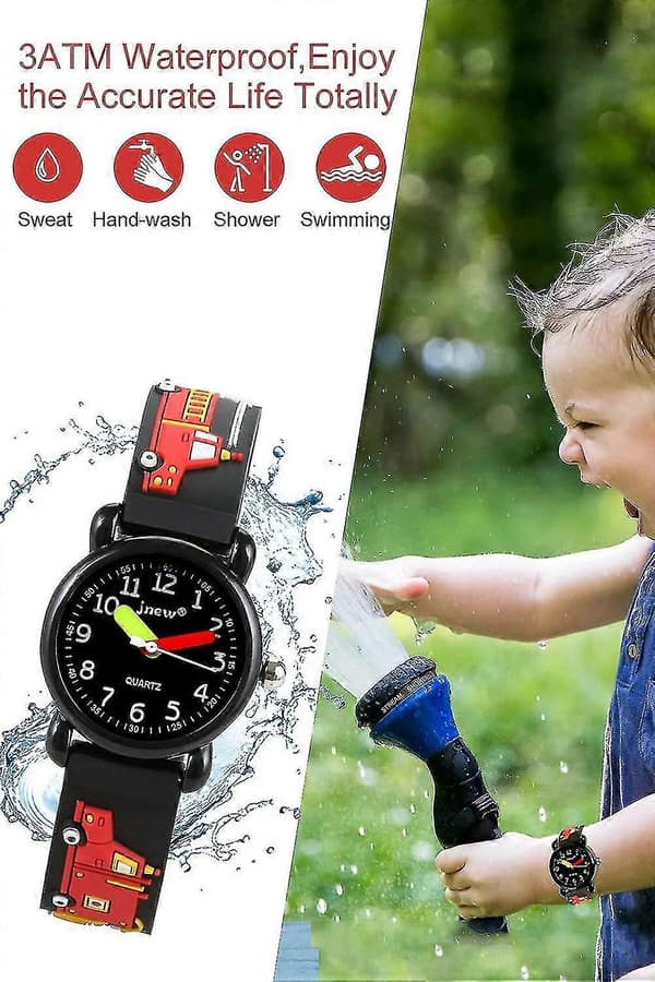 Barnklocka, Armbandsur för Barn Pojkar och Flickor, 30m Vattentät Analog Quartzklocka, 3D Söt Tecknad Klocka, Digital Barnklocka GS_tfrf