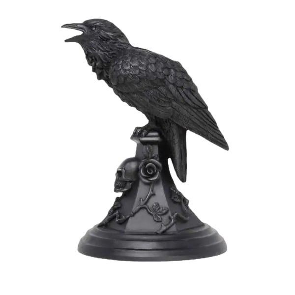 Halloween Gotisk Kråka Ljusstake Dekoration Harts Heminredning Antik Hantverk Dekorationer Present