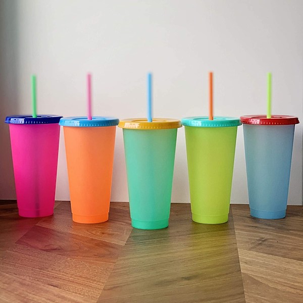 Gixusil 5-pack Färgväxlande Muggar, 24oz, Partymuggar