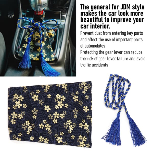 Damask för växelspak, dammskydd, canvas, bilmodifiering, universell för JDM-stil MönsterD