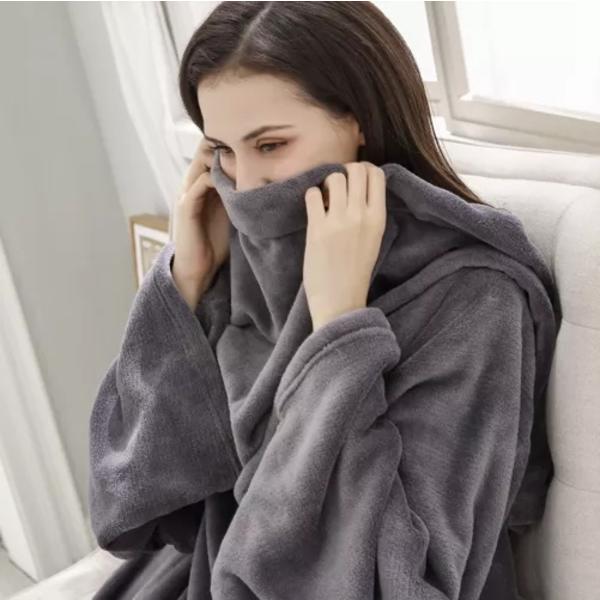 Snug Rug - Oversized Hettegenser med Hette - Fleece grå gray