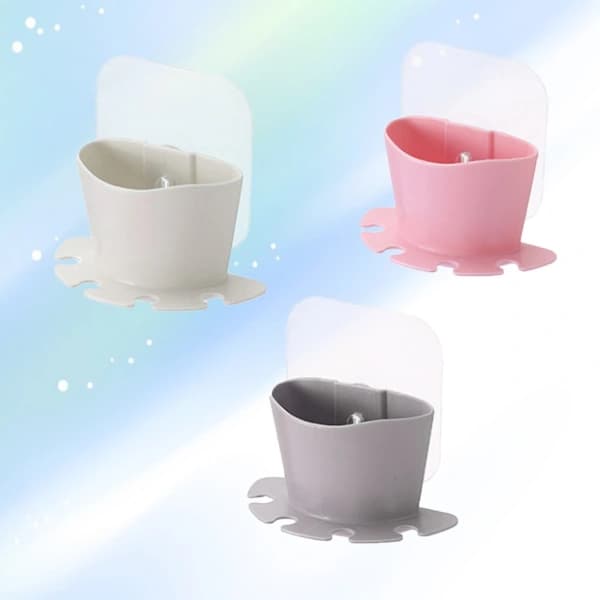 Toothbrush Wall Mount Self-Adhesive Holder for Bathroom Organization