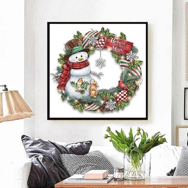 Heyone timanttimaalaus aikuisille ja lapsille Lumimiesseppele Chrimas timantit taidemaalaus timanteilla, 5d timantti 16 × 16 tuumaa