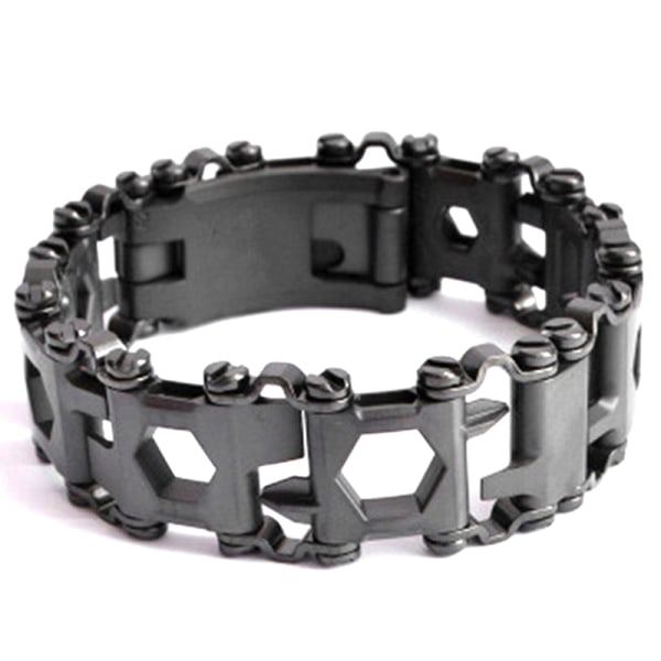 29-in-1 Multitool-armband, multifunktionellt reparationsarmband, rostfritt stål, silver