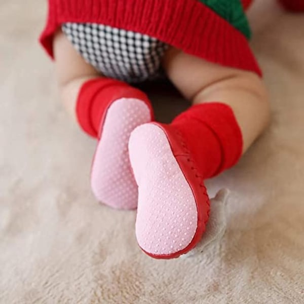 CDQ Christmas Newborn Baby Step strumpor