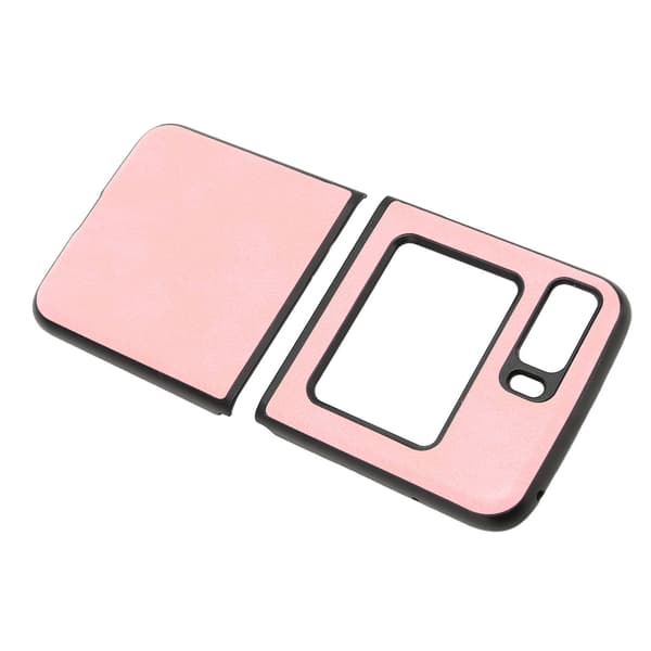 Protective Case Lichee Pattern Scratch Resistant Phone Cover for Moto Razr 2022 Folding Mobile Phone Pink
