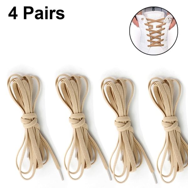 Elastiske snørebånd uden snørebånd - Elastiske, med metalspænde (Khaki khaki farve)