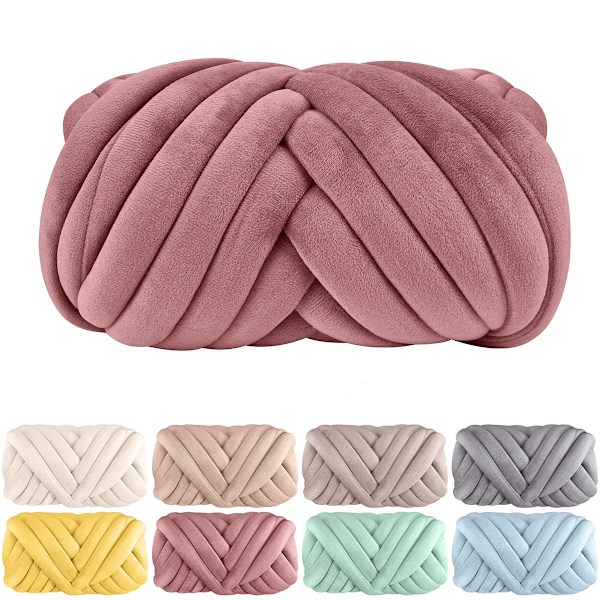 1KG 1000G Super Chunky Garn Tjockt Skrymmande Jättegarn Vit för Handstickning Väska DIY Grov Sammet Mjuk Stor Filt Matta