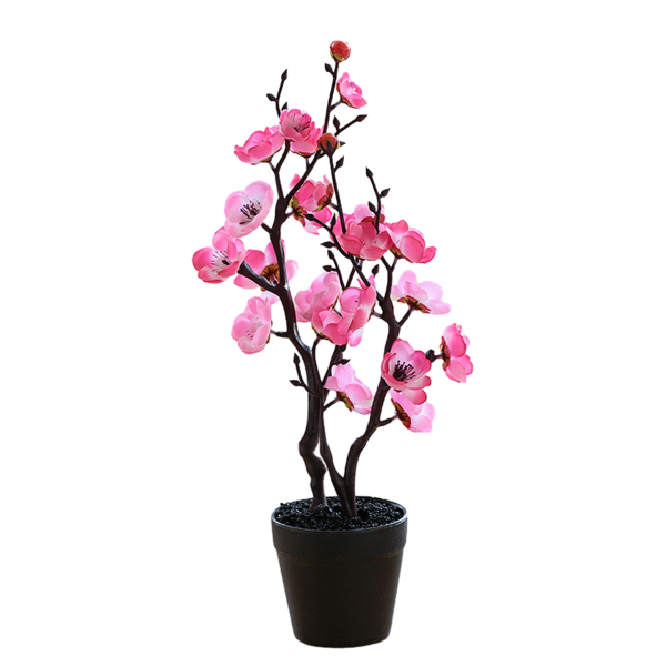 CDQ Dubbel gaffel liten plommonblomma bonsai dekoration blomma hem