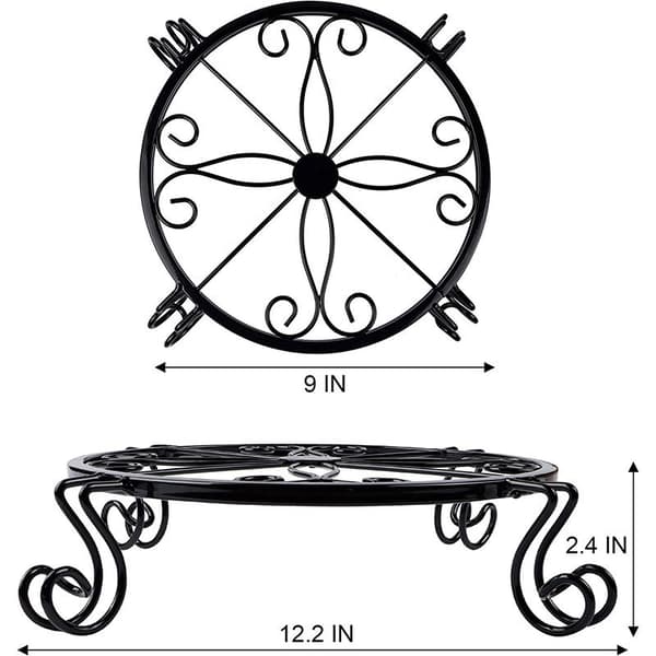 Metallinen kasviteline - Pyöreä - 30,5 cm - Musta pronssi