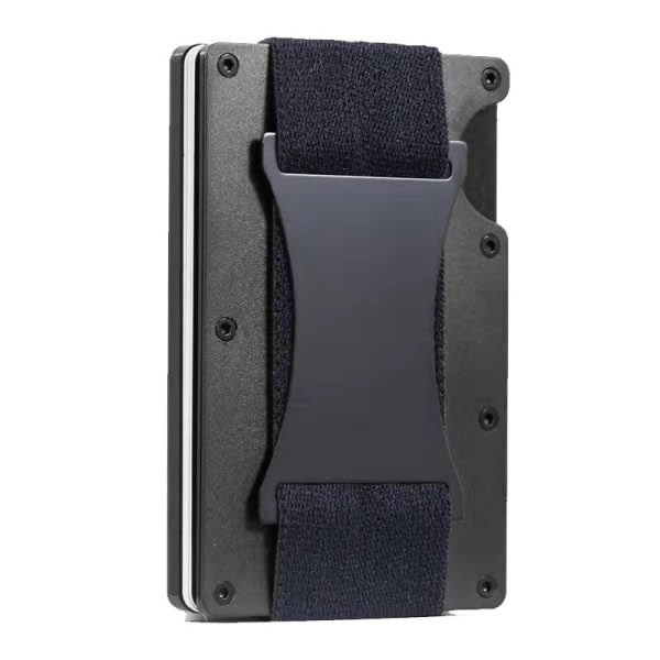 CDQ RFID-blokkerende korthållarplånbok - rymmer 12-15 kort SvartCDQ