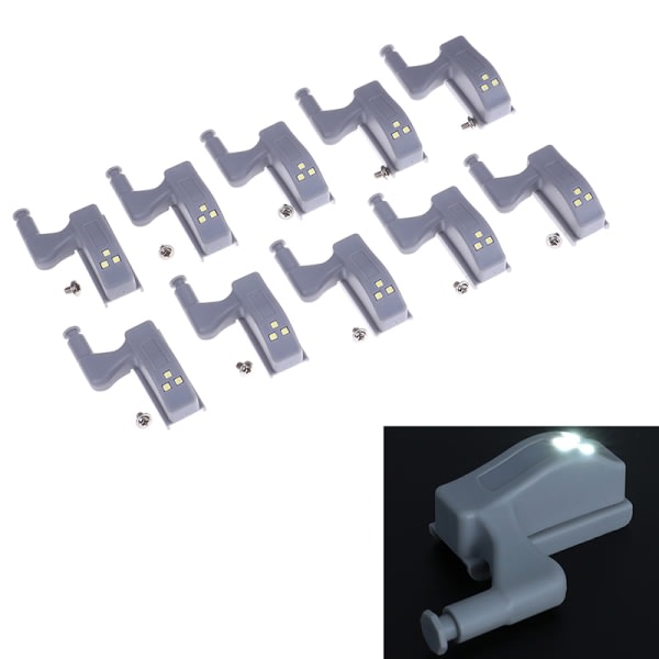10x LED Smart Sensorlys Køleskab Skab Garderobe Hvid