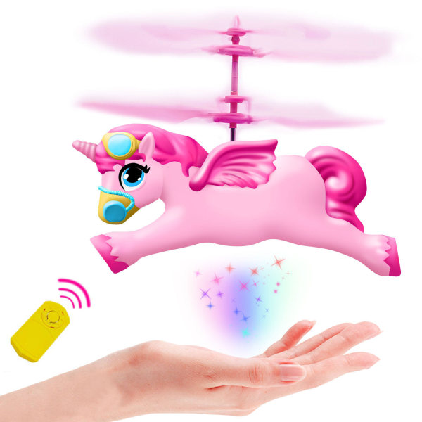 Flying Unicorn Fairy Toy Flygande Helikopter Drone Ball Leksaker Præsentator,